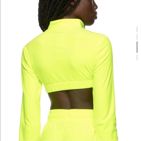 Jeremy Scott X Adidas Originals ‘DIP’ Collection Yellow Velour Track Suit Top - Picture 5 of 15